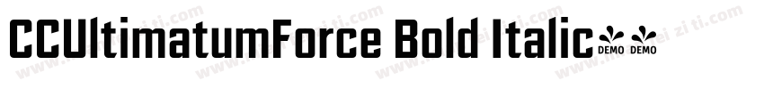 CCUltimatumForce Bold Italic字体转换